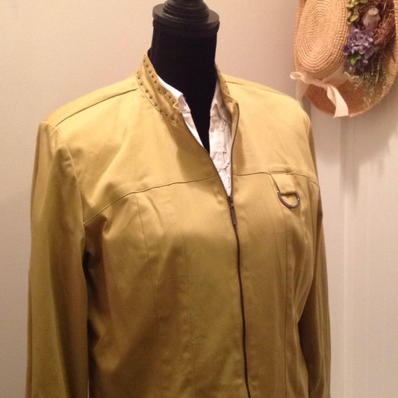 nancy bolen City Girl Jackets & Blazers - City Girl Lime studded Jacket